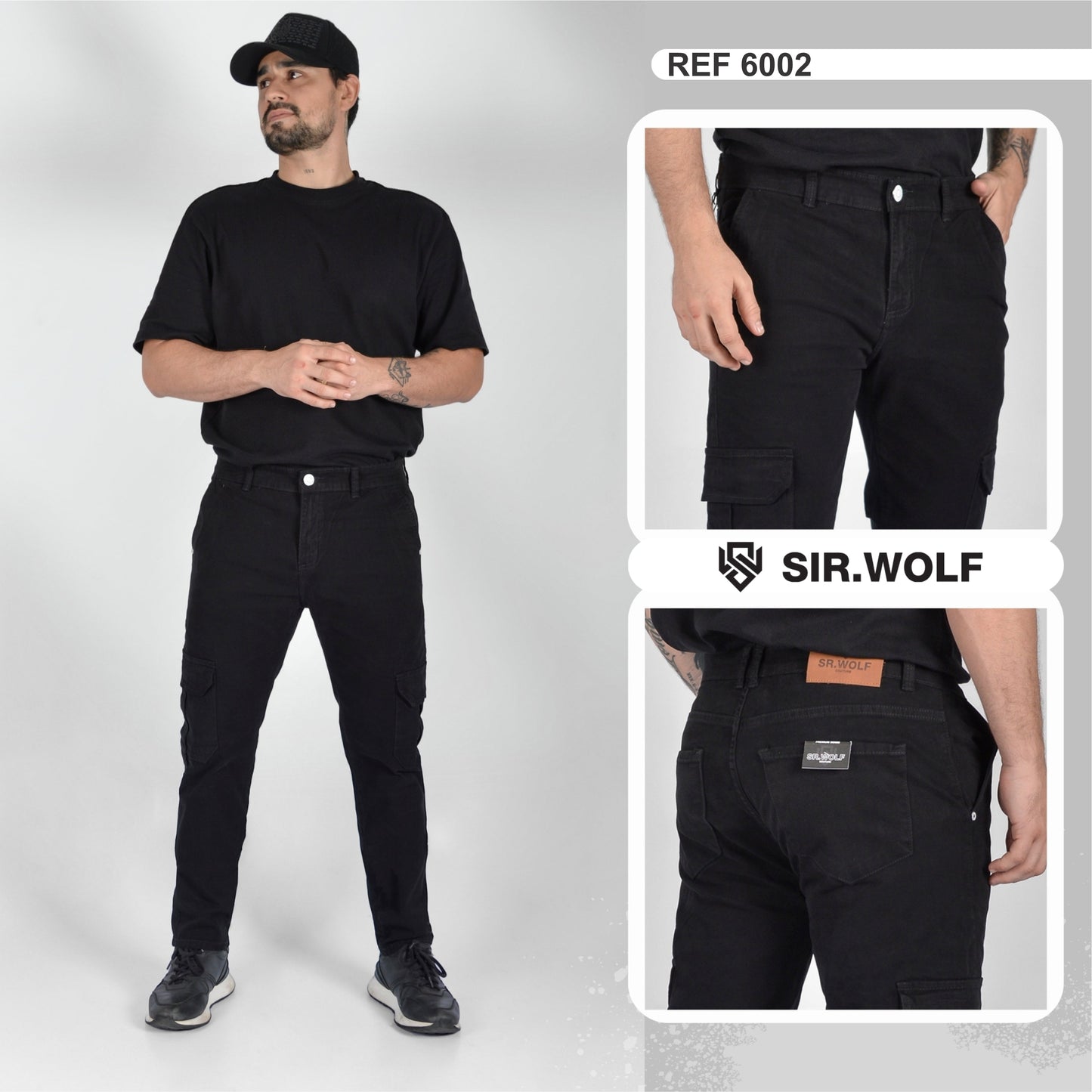 JEAN SLIM CONFORT CARGO HOMBRE 6002