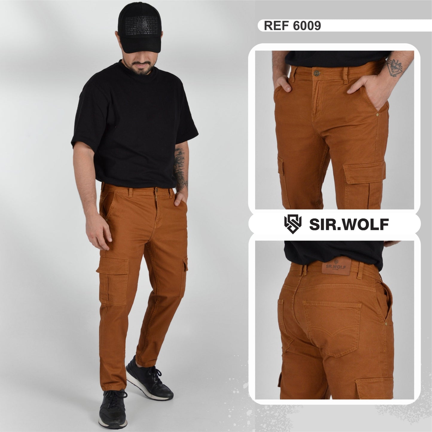 JEAN SLIM CONFORT CARGO HOMBRE 6009